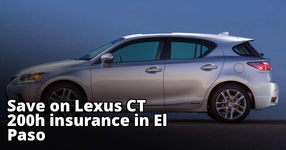 El Paso Texas Lexus CT 200h Insurance Rates