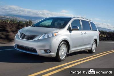 Insurance rates Toyota Sienna in El Paso